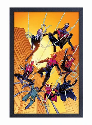 Marvel Spider-Man Group Framed Poster