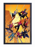 Marvel Spider-Man Group Framed Poster