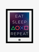 PlayStation Eat Sleep Repeat Framed Poster