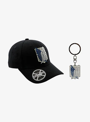 Attack On Titan Scouts Cap and Keychain Set