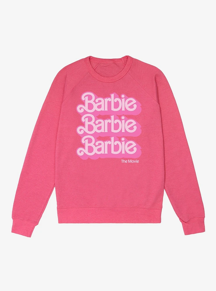 Barbie The Movie Logo Stack French Terry Sweatshirt