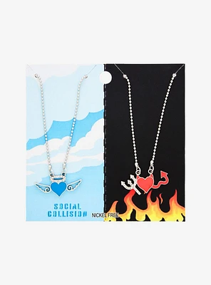 Social Collision® Angel & Devil Best Friend Necklace Set