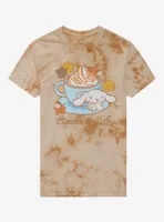 Cinnamoroll Fall Latte Tie-Dye Boyfriend Fit Girls T-Shirt