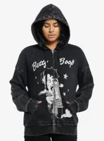 Betty Boop Biker Dark Wash Girls Hoodie