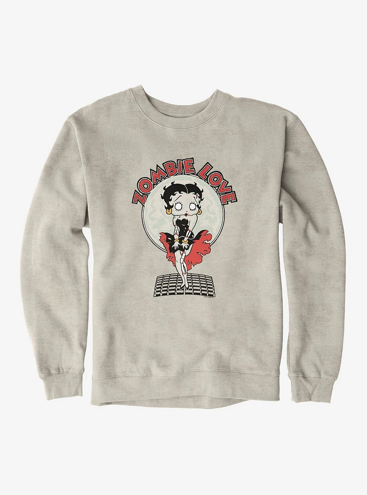 Betty Boop Zombie Love Street Grate Sweatshirt