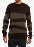 Brown Two-Tone Stitch Sweater