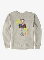 Betty Boop USA Rainbow Heart And Stars Sweatshirt