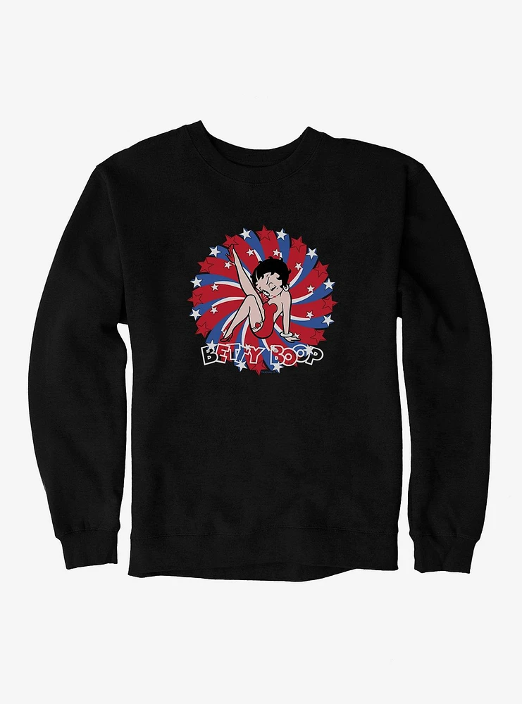 Betty Boop Red And Blue Splash Sweatshirt