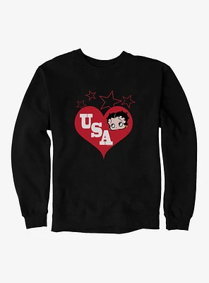 Betty Boop Hearts USA Sweatshirt