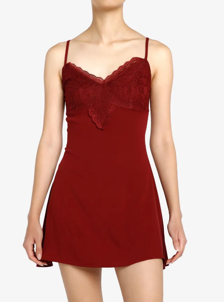 Butterfly Lace Slip Dress