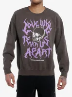 Social Collision® Tomorrow Promises Nothing Skull Sweatshirt