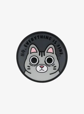 Everything Is Fine Cat Enamel Pin
