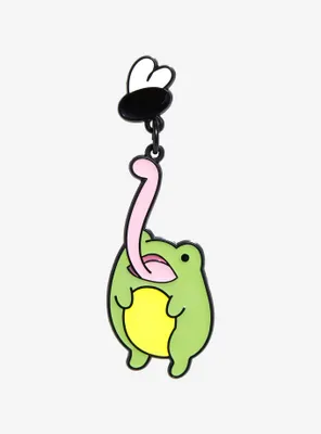 Frog With Fly Charm Enamel Pin