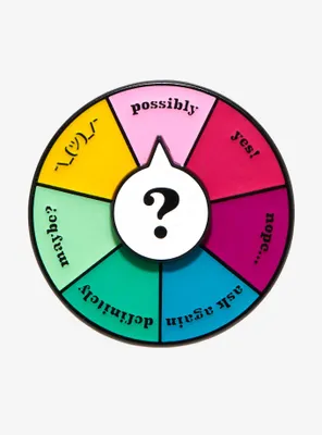 Question Color Wheel Spinning Enamel Pin