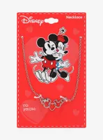 Disney Mickey & Minnie Mouse Silhouette Heart Necklace - BoxLunch Exclusive