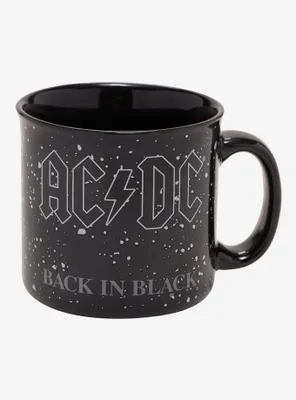 AC/DC Back In Black Speckled Camper Mug