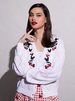 Her Universe Disney Mickey Mouse Cherry Knit Girls Cardigan