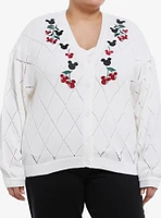 Her Universe Disney Mickey Mouse Cherry Knit Girls Cardigan Plus