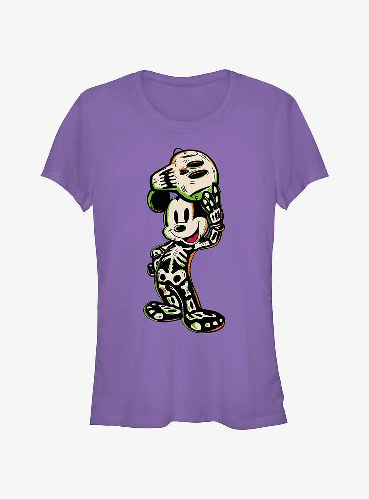 Disney100 Halloween Mickey Mouse Skeleton Girls T-Shirt