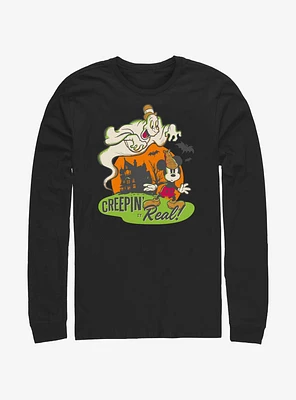 Disney100 Halloween Mickey Mouse Creepin' It Real Long-Sleeve T-Shirt