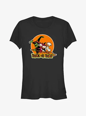 Disney100 Halloween Huey Dewey and Louie Trick or Treat Girls T-Shirt