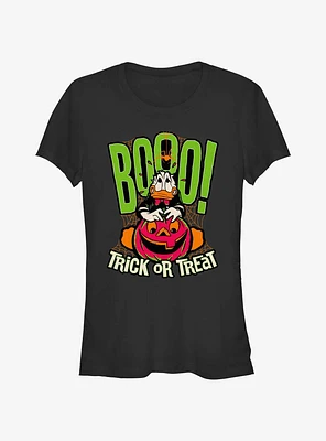 Disney100 Halloween Boo Donald Trick or Treat Girls T-Shirt