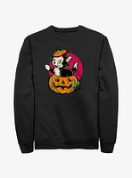 Disney100 Halloween Figaro Inside A Pumpkin Sweatshirt