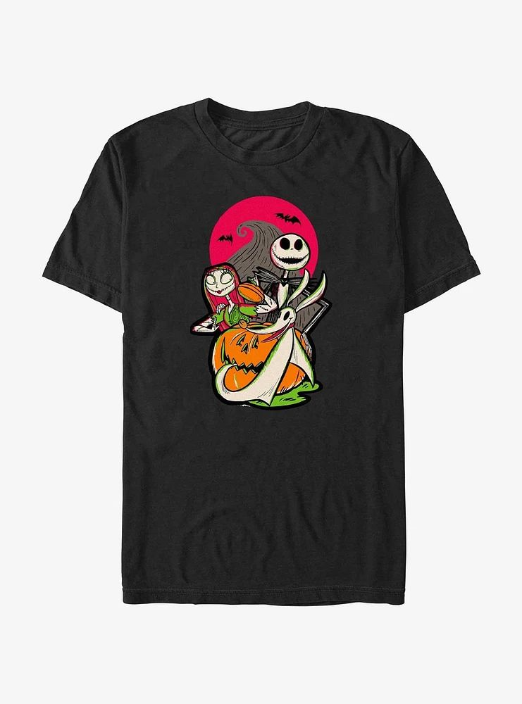 Disney100 Halloween The Nightmare Before Christmas Sally Jack And Zero T-Shirt