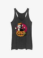 Disney100 Halloween Figaro Inside A Pumpkin Girls Tank