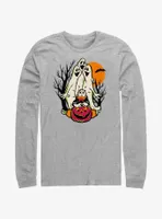 Disney100 Halloween Spooky Ghosts Scared Donald Long-Sleeve T-Shirt