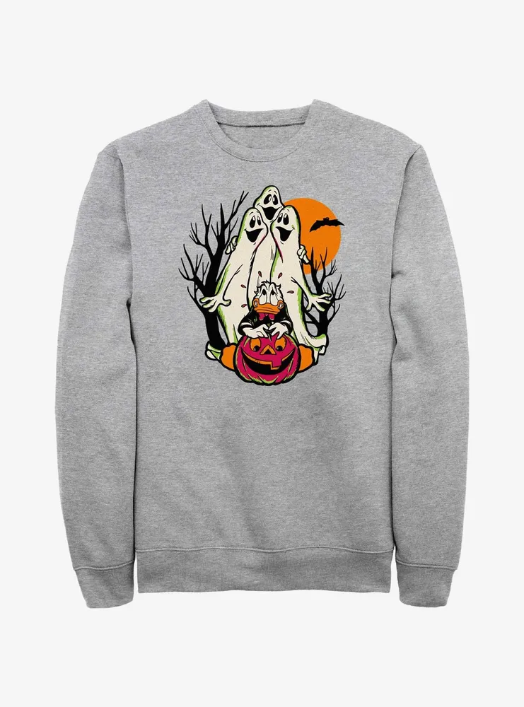 Disney100 Halloween Spooky Ghosts Scared Donald Sweatshirt