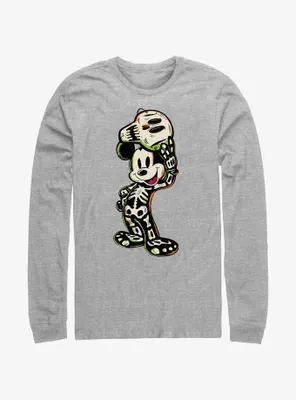 Disney100 Halloween Mickey Mouse Skeleton Long-Sleeve T-Shirt