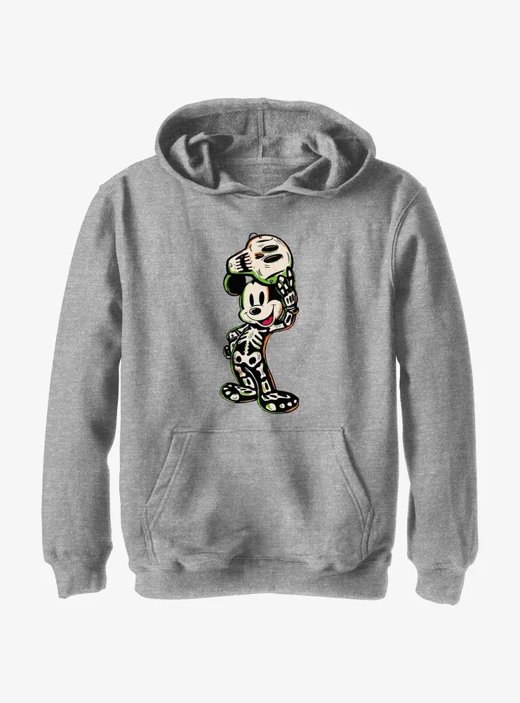 Disney100 Halloween Mickey Mouse Skeleton Youth Hoodie