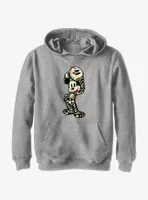 Disney100 Halloween Mickey Mouse Skeleton Youth Hoodie