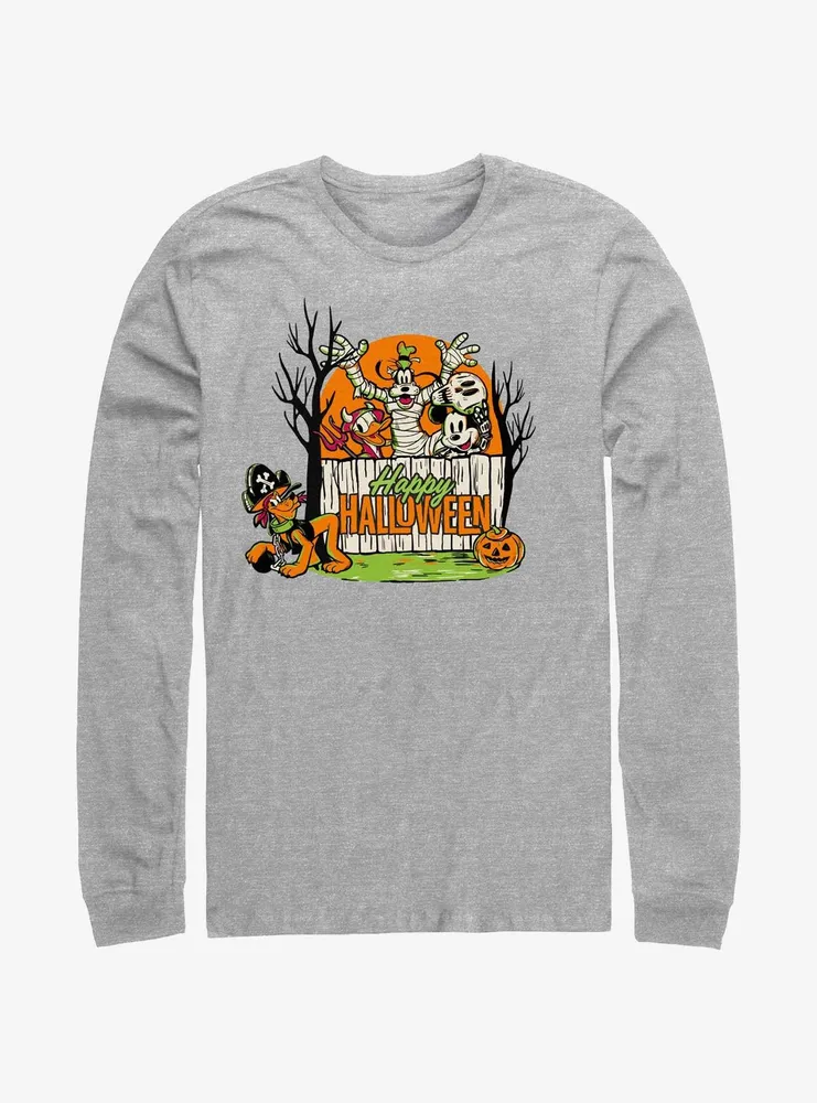 Disney100 Halloween Mickey Mouse Group Long-Sleeve T-Shirt