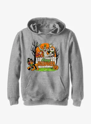 Disney100 Halloween Mickey Mouse Group Youth Hoodie