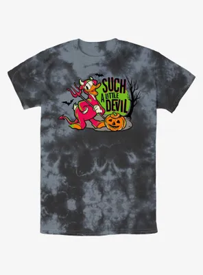 Disney100 Halloween Devil Duck Tie-Dye T-Shirt