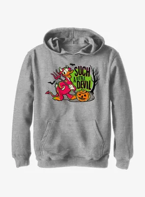 Disney100 Halloween Devil Duck Youth Hoodie