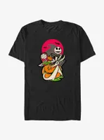 Disney100 Halloween Happy Sally Jack and Zero T-Shirt