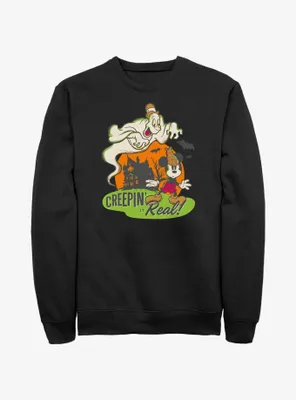 Disney100 Halloween Mickey Mouse Creepin' It Real Sweatshirt