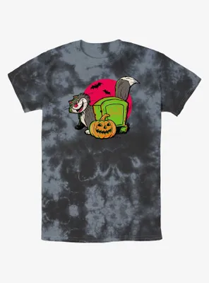 Disney100 Halloween Cat Lucifer Tie-Dye T-Shirt