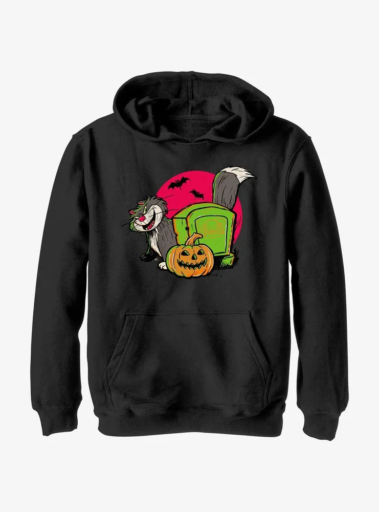 Disney100 Halloween Cat Lucifer Youth Hoodie