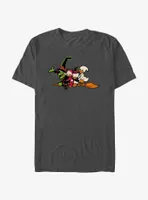 Disney100 Halloween Huey Dewey and Louie Flying Witch's Broom T-Shirt