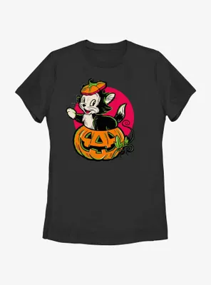Disney100 Halloween Figaro Inside A Pumpkin Women's T-Shirt