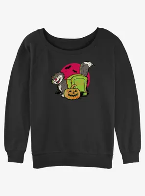 Disney100 Halloween Cat Lucifer Women's Slouchy Sweatshirt