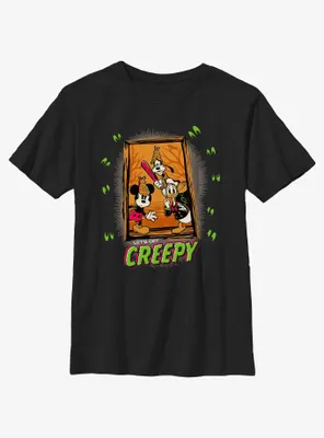 Disney100 Halloween Mickey's Gang Let's Get Creepy Youth T-Shirt