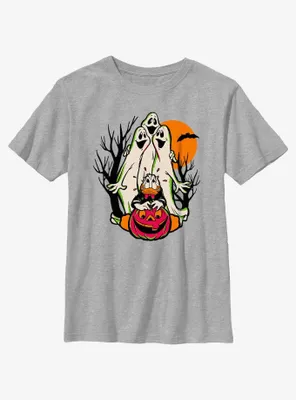 Disney100 Halloween Spooky Ghosts Scared Donald Youth T-Shirt
