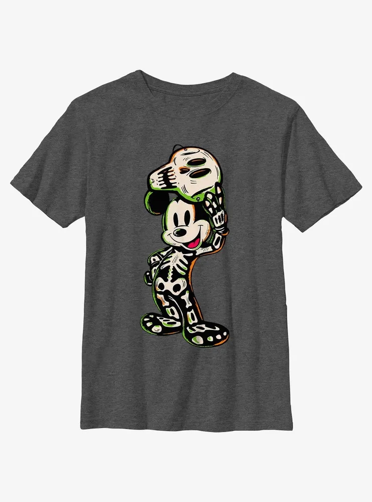 Disney100 Halloween Mickey Mouse Skeleton Youth T-Shirt