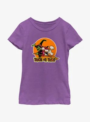 Disney100 Halloween Huey Dewey and Louie Trick or Treat Youth Girl's T-Shirt