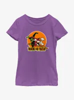 Disney100 Halloween Huey Dewey and Louie Trick or Treat Youth Girl's T-Shirt